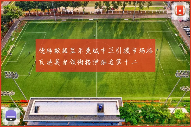 德转数据显示曼城中卫引援市场格瓦迪奥尔领衔格伊排名第十二